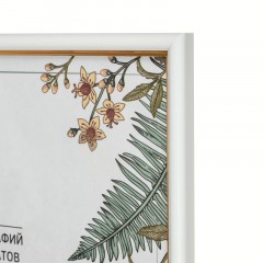 Рамка А4 21x30 см Комус/ATTACHE пластиковый багет 14мм белая/золотистая Рамка А4 21x30 см Комус/ATTACHE пластиковый багет 14мм белая/золотистая - фото 3