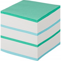 Блок для записей  на склейке 9х9х9 цветной 65-80 г