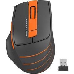 Мышь компьютерная A4 Fstyler FG30, беспроводная, 2000dpi, серый/оранжевый