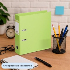 Папка-регистратор Strong Line 70мм, лайм, ПБП2, карм.кор Папка-регистратор Strong Line 70мм, лайм, ПБП2, карм.кор - фото 9