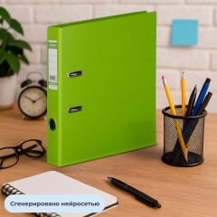 Папка-регистратор Strong Line 50мм, лайм, ПБП2, карм.кор Папка-регистратор Strong Line 50мм, лайм, ПБП2, карм.кор - фото 12
