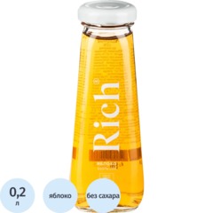 Сок Rich Яблоко, стекло 0,2л