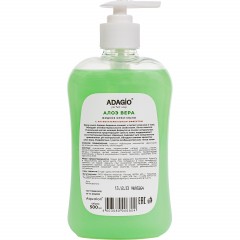 Крем-мыло жидкое Адажио перл с антибак эффек 500мл Алоэ Вера с дозатором - фото 2