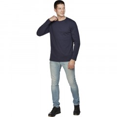 Футболка (160 г.) с длинным рукавом т.-син.(XXXL) Футболка (160 г.) с длинным рукавом т.-син.(XXXL) - фото 3
