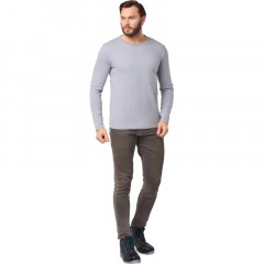 Футболка (160 г.) с длинным рукавом сер.(XXL) - фото 6