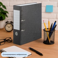 Папка-регистратор Attache 80 мм, черный мрамор, без уголка,бум./бум Папка-регистратор Attache 80 мм, черный мрамор, без уголка,бум./бум - фото 12