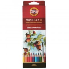 Карандаши акварельные KOH-I-NOOR, MONDELUZ 18 цв. шестигрй, 3717/18 Карандаши акварельные KOH-I-NOOR, MONDELUZ 18 цв. шестигрй, 3717/18 - фото 2