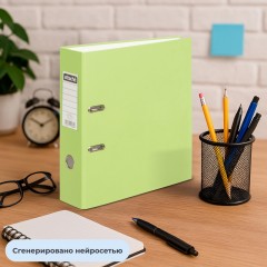 Папка-регистратор 80 мм Attache Экономи, лайм,ПБП1,карм.кор - фото 12