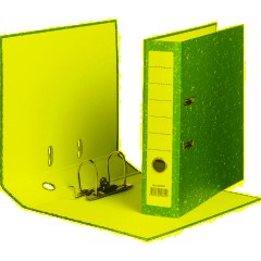 Папка-регистратор без мет.уголка_бюджет 75мм ч/б,син,бум/бум - фото 2