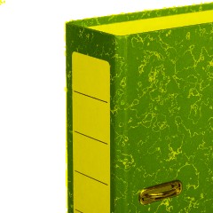 Папка-регистратор без мет.уголка_бюджет 75мм ч/б,син,бум/бум - фото 5