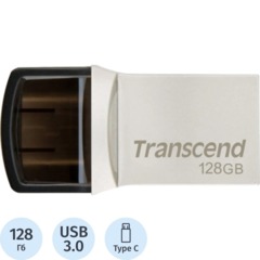 Флеш-память Transcend JetFlash 890, 128Gb, USB 3.1 G1, Type-C, TS128GJF890S