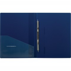 Скоросшиватель пластиковый с внутренним карманом Attache А4 син 200л,0,7мм - фото 3