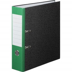 Папка-регистратор  80 мм мрамор с зелым кор,мет.уг.,бум/бум - фото 7