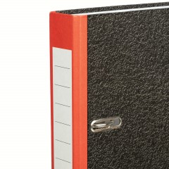 Папка-регистратор  50 мм мрамор с красн кор,мет.уг.,бум/бум - фото 5