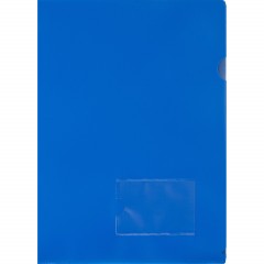 Папка уголок Attache А4 180 мкм, карман для визитки, синий 1/20шт - фото 2