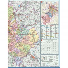 Карта настенная Мос. и Мос.Обл. админ. 1:270 тыс., КН104/КН124 Карта настенная Мос. и Мос.Обл. админ. 1:270 тыс., КН104/КН124 - фото 3