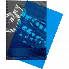 Обложки для переплета пластиковые ProfiOffice синие, А4, 200мкм,100шт/уп. - фото 2