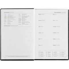 Ежедневник недатированный черный, А5,148x218, 352стр, Agenda - фото 11