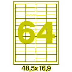Этикетки самокл. Attache 48,5х16,9 мм/64 шт. на листеА4  50лис - фото 2