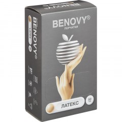 Перчатки мед.смотров. латекс, н/c,н/о,текстур беж/натур Benovy (XL) 50 п/уп - фото 4