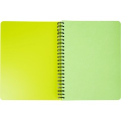 Бизнес-тетрадь А5,96л,кл,спир,пластик,тон.бл. Attache Bright colours Лайм - фото 5