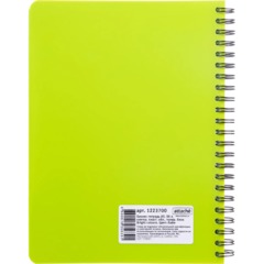 Бизнес-тетрадь А5,96л,кл,спир,пластик,тон.бл. Attache Bright colours Лайм - фото 9