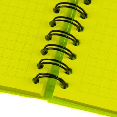 Бизнес-тетрадь А5,96л,кл,спир,пластик,тон.бл. Attache Bright colours Голуб - фото 7