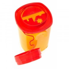 Емкость-контейнер д/сбора ост.инстр.с иглосъем.Б Жел.0,5л.80шт/уп.,СЗПИ