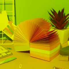 Блок для записей проклеенный  8х8х8, 5 цветов 80 г - фото 7