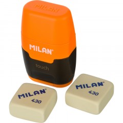 Ластик-точилка Milan TOUCH DUO+2смен.ласт син.кауч лезв.точ из углер стали Ластик-точилка Milan TOUCH DUO+2смен.ласт син.кауч лезв.точ из углер стали - фото 8