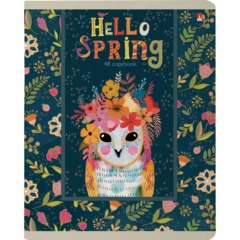 Тетрадь общая А5 ,48л, клетка,скрепка, HELLO SPRING, 5 шт в уп,7-48-448/5 - фото 3