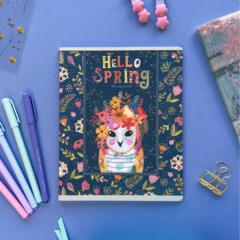 Тетрадь общая А5 ,48л, клетка,скрепка, HELLO SPRING, 5 шт в уп,7-48-448/5 - фото 9