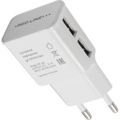 Зарядное устройство сетевое, 2 USB, 2.1А, Red Line NT-2A, бел, УТ000009405 Зарядное устройство сетевое, 2 USB, 2.1А, Red Line NT-2A, бел, УТ000009405 - фото 3
