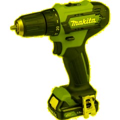 Дрель-шуруповерт аккумуляторная MAKITA 12В 2АКБ (1.5Ач), 30Нм (DF333DWYE)