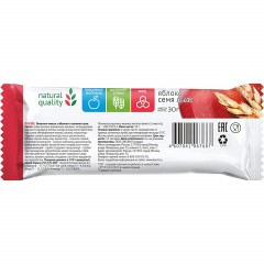 Батончик мюсли Леовит с яблоком и семенем льна, 26штx30г - фото 2