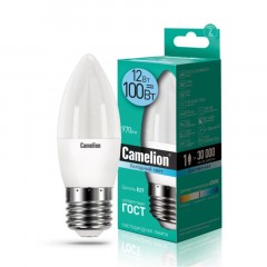 Лампа светодиодная Camelion LED12-C35/845/E27,12Вт Лампа светодиодная Camelion LED12-C35/845/E27,12Вт - фото 2