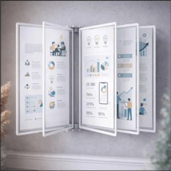 Демосистема настенная Attache 5 панелей А2, пластик - фото 3