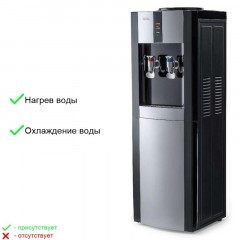 Кулер для воды AEL LC-AEL-47 black/silver напольный компрессорное охл Кулер для воды AEL LC-AEL-47 black/silver напольный компрессорное охл - фото 2