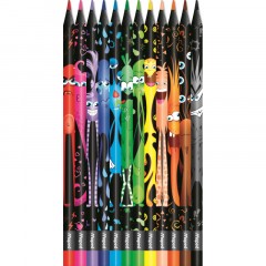 Карандаши цветные Maped BLACK MONSTER трехгранные,пластик,12цв/наб,862612 Карандаши цветные Maped BLACK MONSTER трехгранные,пластик,12цв/наб,862612 - фото 2