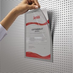 Рамка магнитная настенная Attache А4 ПЭТ, серая, 5шт/уп Рамка магнитная настенная Attache А4 ПЭТ, серая, 5шт/уп - фото 2