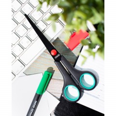 Ножницы Attache 170 мм с пласт. прорезин. ручками, тефл.покр.цв.черн/красн Ножницы Attache 170 мм с пласт. прорезин. ручками, тефл.покр.цв.черн/красн - фото 8