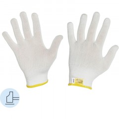 Перчатки нейлон Manipula МИКРОН (TNY-24/MG101) белые 10 пар/уп р9