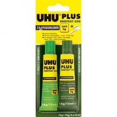 Клей UHU PLUS ENDFEST 300 универсальный эпоксидный,2х15мл (45640) Клей UHU PLUS ENDFEST 300 универсальный эпоксидный,2х15мл (45640) - фото 2