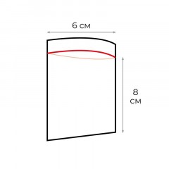 Пакет с замком (Zip Lock) 6x8 см., 32мкм, 1000 шт/уп эконом - фото 2