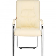 Конференц-кресло BN_TQ_Echair-807 VPU-1 кожзам бежевый, хром Конференц-кресло BN_TQ_Echair-807 VPU-1 кожзам бежевый, хром - фото 2
