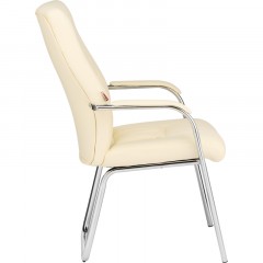 Конференц-кресло BN_TQ_Echair-807 VPU-1 кожзам бежевый, хром Конференц-кресло BN_TQ_Echair-807 VPU-1 кожзам бежевый, хром - фото 4
