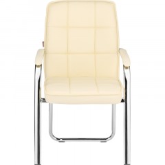 Конференц-кресло BN_TQ_Echair-810 VPU-1 кожзам бежевый, хром Конференц-кресло BN_TQ_Echair-810 VPU-1 кожзам бежевый, хром - фото 2