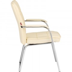 Конференц-кресло BN_TQ_Echair-810 VPU-1 кожзам бежевый, хром Конференц-кресло BN_TQ_Echair-810 VPU-1 кожзам бежевый, хром - фото 4