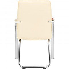 Конференц-кресло BN_TQ_Echair-810 VPU-1 кожзам бежевый, хром Конференц-кресло BN_TQ_Echair-810 VPU-1 кожзам бежевый, хром - фото 5