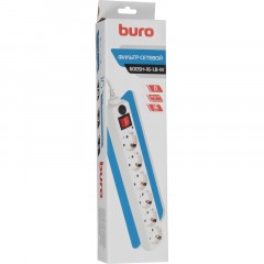 Сетевой фильтр Buro 600SH-1.8-W 1.8м (6 розеток) белый Сетевой фильтр Buro 600SH-1.8-W 1.8м (6 розеток) белый - фото 3